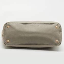 Pre Owned Prada Grey Denim Logo Tote