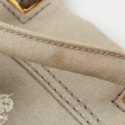 Pre Owned Prada Grey Denim Logo Tote