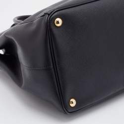 Pre Owned Prada Black Saffiano Leather Large Gardener's Tote