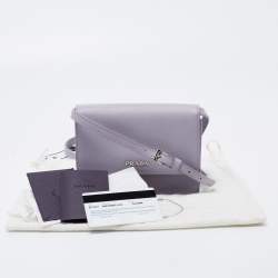 Prada Lilac Saffiano Lux Leather Small Crossbody Bag