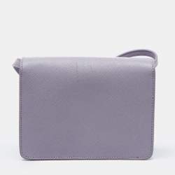 Prada Lilac Saffiano Lux Leather Small Crossbody Bag