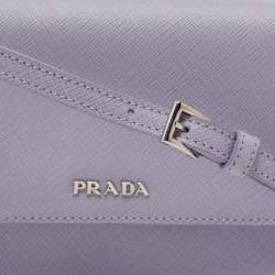 Prada Lilac Saffiano Lux Leather Small Crossbody Bag