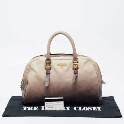 Pre Owned Prada Multicolor Leather Zip Satchel