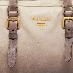 Pre Owned Prada Multicolor Leather Zip Satchel