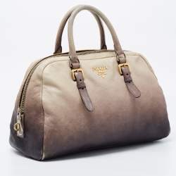 Pre Owned Prada Multicolor Leather Zip Satchel