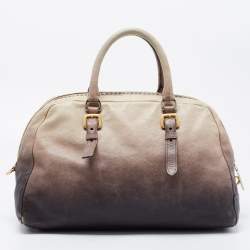 Pre Owned Prada Multicolor Leather Zip Satchel