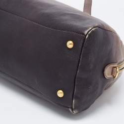Pre Owned Prada Multicolor Leather Zip Satchel