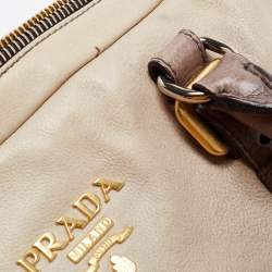 Pre Owned Prada Multicolor Leather Zip Satchel