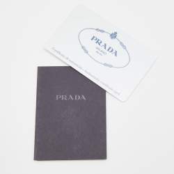 Prada Blue Vitello Daino Leather Tote