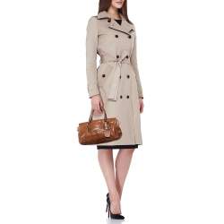 Pre Owned Prada Brown Vitello Shine Leather Tote