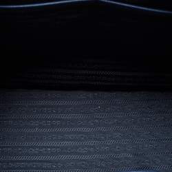 Pre Owned Prada Navy Blue Saffiano Leather Large Double Zip Tote