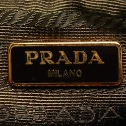 Pre Owned Prada  Brown Saffiano Leather Shoulder Bag