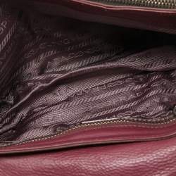 Pre Owned Prada Purple Nylon, Python and Crocodile Leather Buckle Flap Baguette Bag