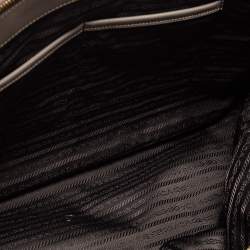 Pre Owned Prada Grey Saffiano Leather Double Zip Tote