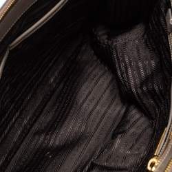 Pre Owned Prada Grey Saffiano Leather Double Zip Tote