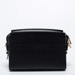 Pre Owned Prada Black Saffiano Leather Esplanade Shoulder 