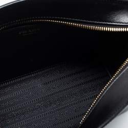 Pre Owned Prada Black Saffiano Leather Esplanade Shoulder 