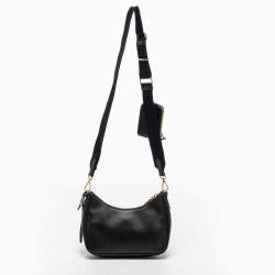 Pre Owned Prada Black Saffiano Lux Leather Re-Edition 2005 Shoulder Bag