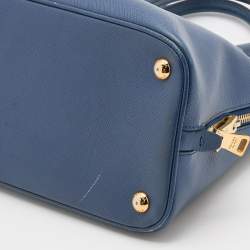 Pre Owned Prada Blue Saffiano Leather Medium Promenade Satchel