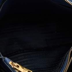Pre Owned Prada Blue Saffiano Leather Medium Promenade Satchel