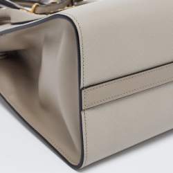 Pre Owned Prada Grey Saffiano Leather Paradigme Tote