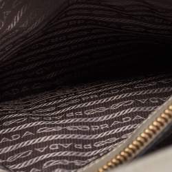 Pre Owned Prada Grey Saffiano Leather Paradigme Tote