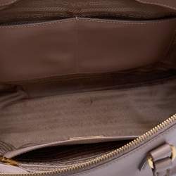 Pre Owned Prada Beige Saffiano Leather Medium Galleria Tote