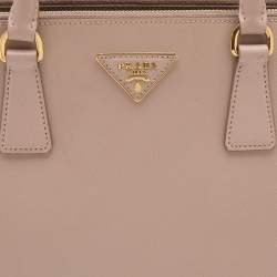 Pre Owned Prada Beige Saffiano Leather Medium Galleria Tote