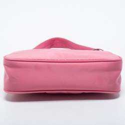 Pre Owned Prada Pink Nylon Mini Re-Edition 2000 Shoulder Bag