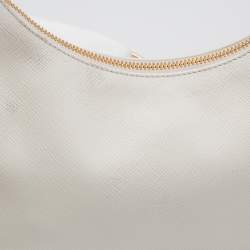 Pre Owned Prada White Saffiano Lux Leather Re-Edition 2005 Shoulder Bag
