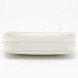 Pre Owned Prada White Saffiano Lux Leather Re-Edition 2005 Shoulder Bag
