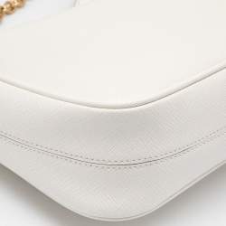 Pre Owned Prada White Saffiano Lux Leather Re-Edition 2005 Shoulder Bag