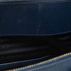 Pre Owned Prada Navy Blue Saffiano Lux Leather Extra Large Galleria Tote