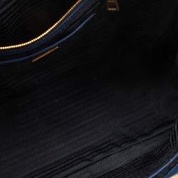 Pre Owned Prada Navy Blue Saffiano Lux Leather Extra Large Galleria Tote