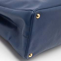 Pre Owned Prada Navy Blue Saffiano Lux Leather Extra Large Galleria Tote