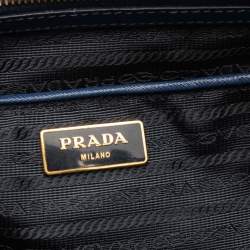 Pre Owned Prada Navy Blue Saffiano Lux Leather Extra Large Galleria Tote