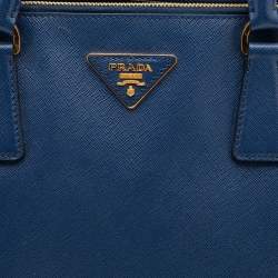Pre Owned Prada Navy Blue Saffiano Lux Leather Extra Large Galleria Tote