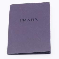 Pre Owned Prada Olive Green Leather Washed Boston Bag