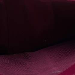 Pre Owned Prada Dark Pink Saffiano Leather Compact Wallet
