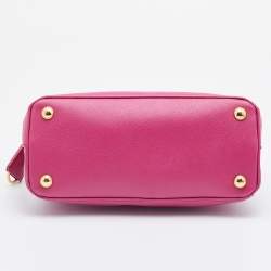 Pre Owned Prada Pink Saffiano Lux Leather Galleria Tote