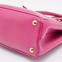Pre Owned Prada Pink Saffiano Lux Leather Galleria Tote