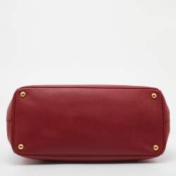 Pre Owned Prada Red Saffiano Leather Large Gardener's Tote