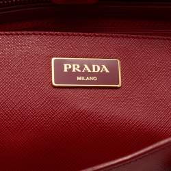 Pre Owned Prada Red Saffiano Leather Large Gardener's Tote