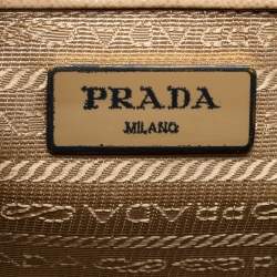 Prada Beige Saffiano Lux Leather Large Galleria Double Zip Tote