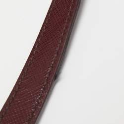 Pre Owned حقيبة يد برادا جلد سافيانو فاخر وردية باهتة بسحاب متوسط صغير