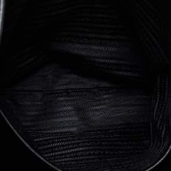 Pre Owned Prada Black Vitello Diano Leather Side Zip Shopper Tote