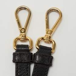 Pre Owned Prada Black Saffiano Lux Leather Medium Galleria Double Zip Tote