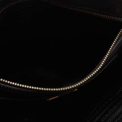 Pre Owned Prada Black Saffiano Lux Leather Medium Galleria Double Zip Tote