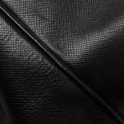 Pre Owned Prada Black Saffiano Lux Leather Medium Galleria Double Zip Tote