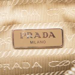 Pre Owned Prada Beige Nylon and Leather Re-Edition 2005 Shoulder Bag